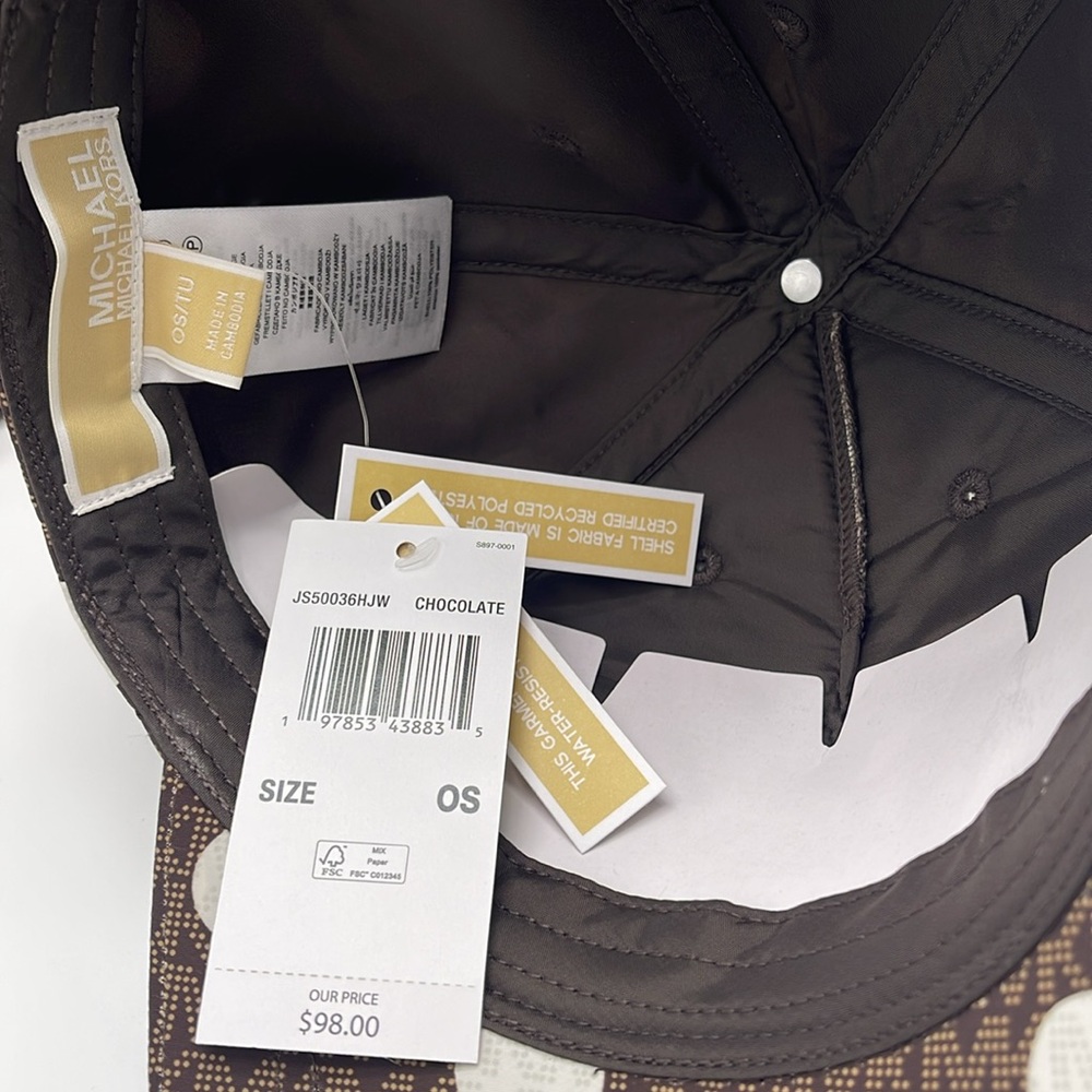 Michael Kors Women's Baseball Cap Hat Adjustable OS Chocolate BROWN DOTS
NWT - Picture 6 of 16